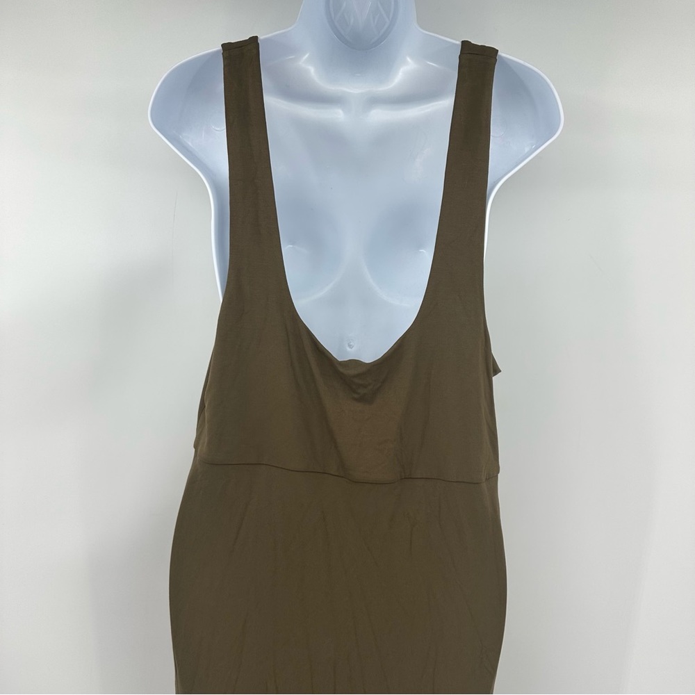 Good American Good Touch Button Front Midi Tank Dress Size 5 = US 2XL - Picture 11 of 15